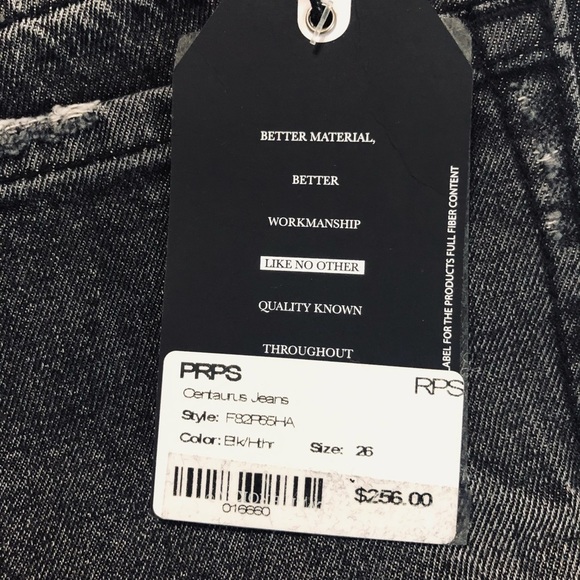 NWT PRPS Mulsanne Distressed Flare Jeans Black 26 - Picture 14 of 14